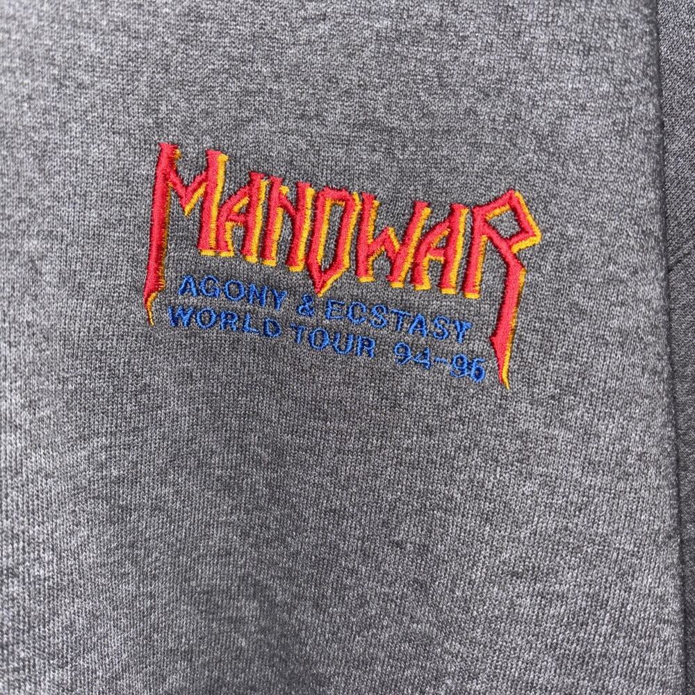 1996 Manowar Agony & Ecstasy Crewneck Production Crew XL Rare